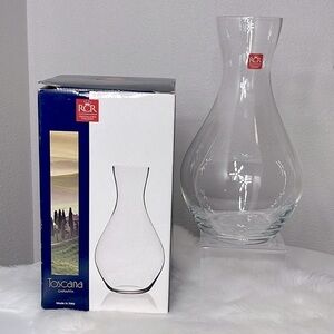 RCR Toscana Crystal Italian Wine Carafe Juice Jug Flower Vase Made in Italy